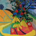 Headdress Blue Leaves